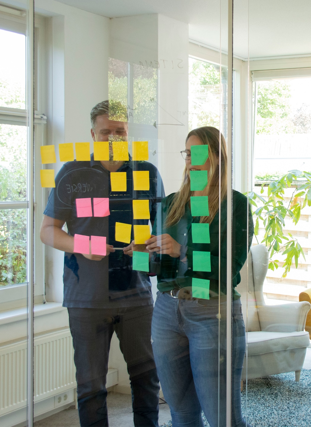 Mark en Sandra postit sessie