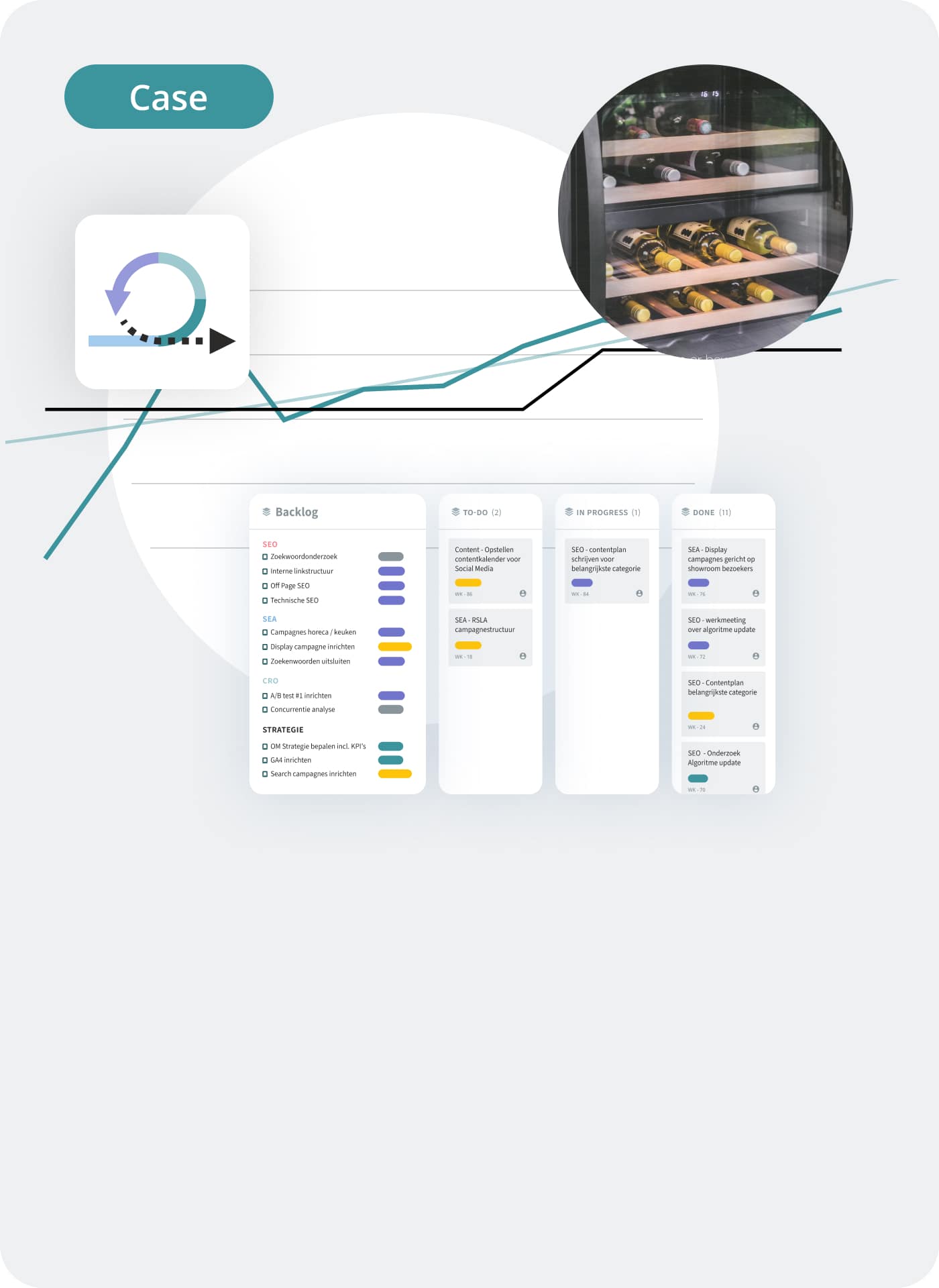 Wine Klima tegel case