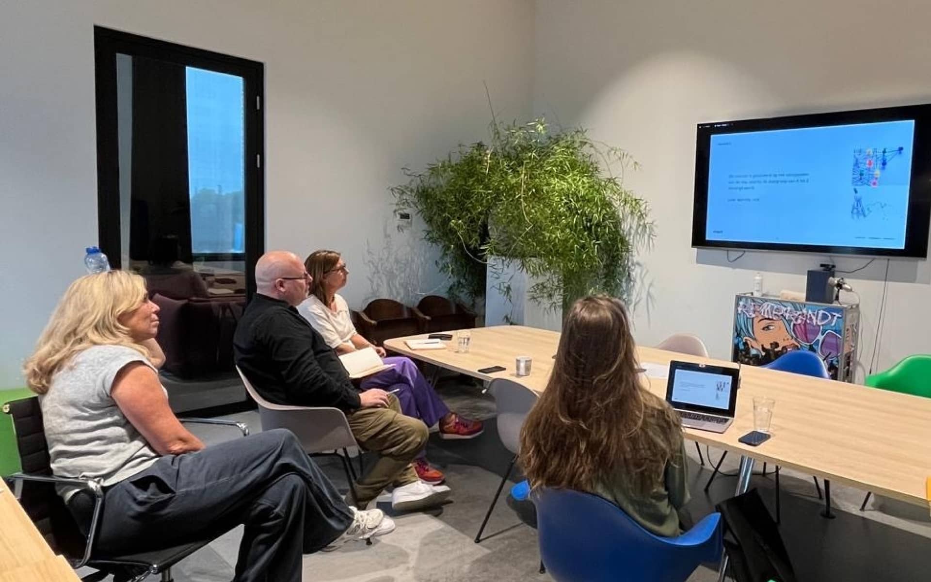 Presentatie bij de klant van concepten