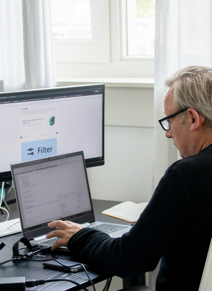 Rob die een nieuwe website aan het bouwen is