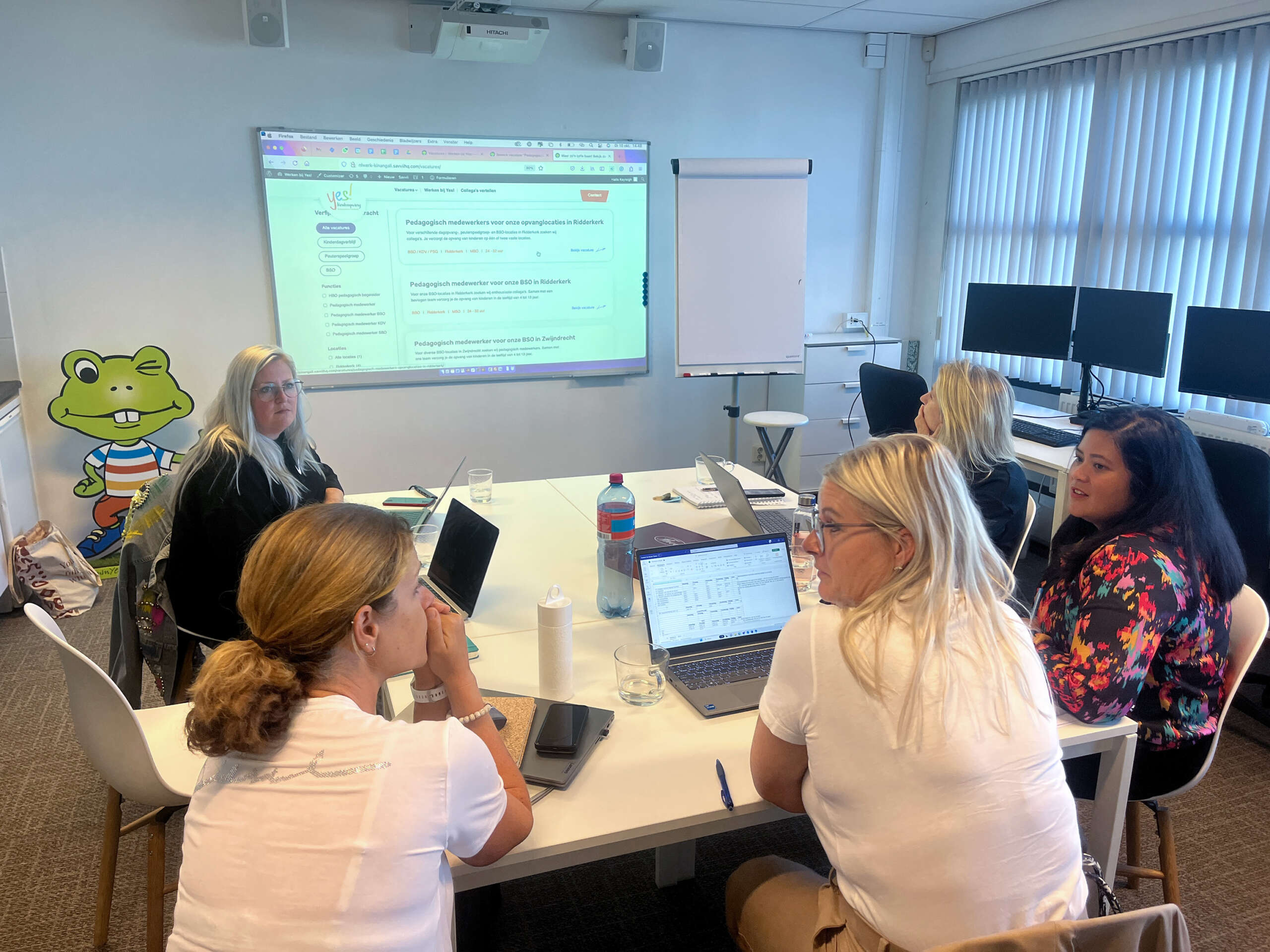 Teammeeting bij de klant