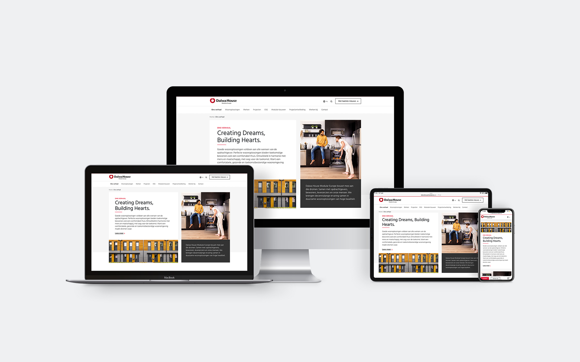 Case nieuwe website Daiwa House Modular Europe