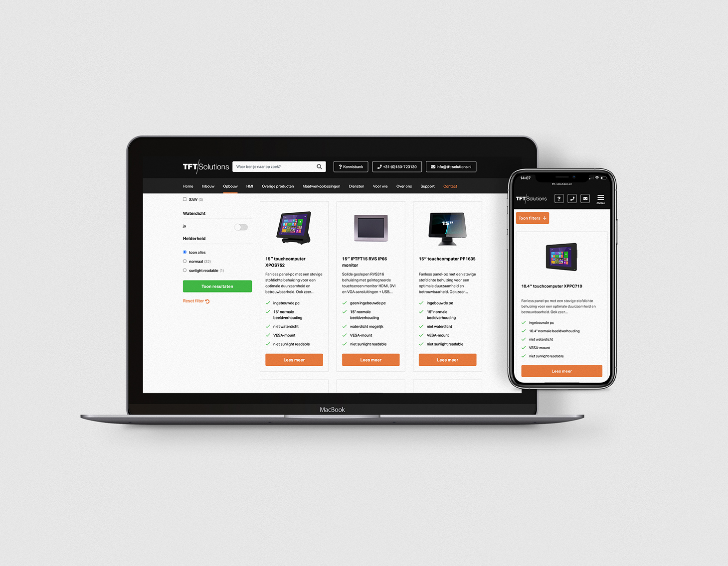 Ontwikkeling nieuwe website TFT-solutions