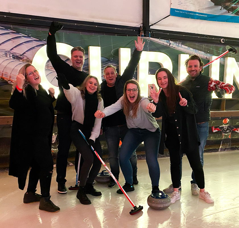 Team van Onest op de curlingbaan